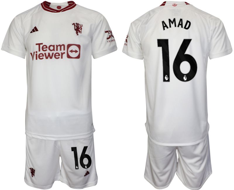 Men 2023-2024 Club Manchester United away white #16 Soccer Jersey->->Soccer Club Jersey